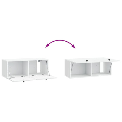 vidaXL Wall-Mounted TV Cabinet 78.5 x 31 x 30 cm White Engineered Wood
