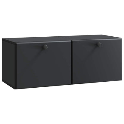 vidaXL Wall-Mounted TV Cabinet 78.5 x 31 x 30 cm Black Engineered Wood