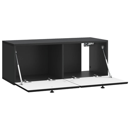 vidaXL Wall-Mounted TV Cabinet 78.5 x 31 x 30 cm Black Engineered Wood