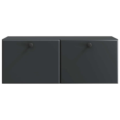 vidaXL Wall-Mounted TV Cabinet 78.5 x 31 x 30 cm Black Engineered Wood