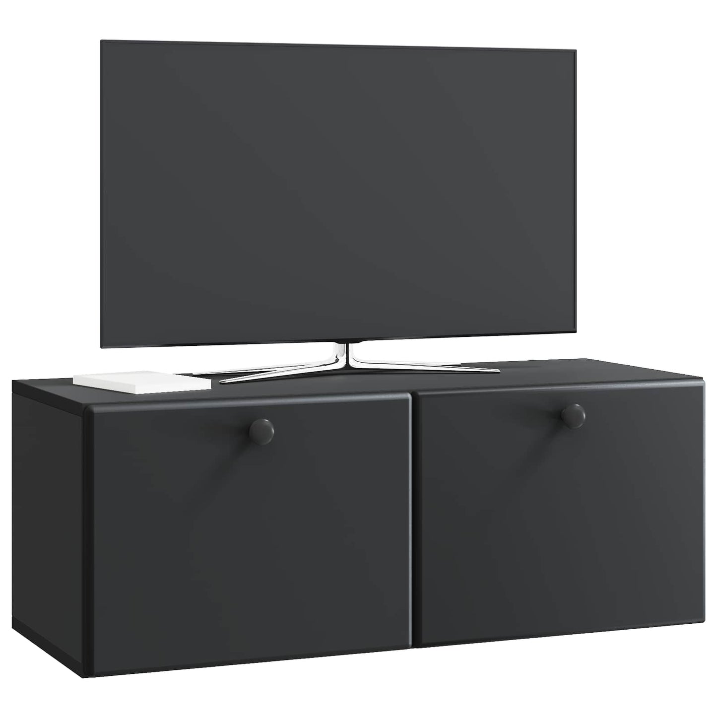 vidaXL Wall-Mounted TV Cabinet 78.5 x 31 x 30 cm Black Engineered Wood