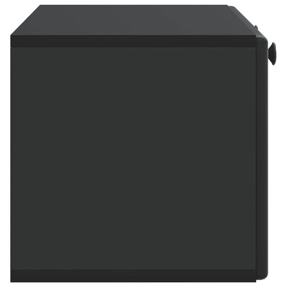 vidaXL Wall-Mounted TV Cabinet 78.5 x 31 x 30 cm Black Engineered Wood
