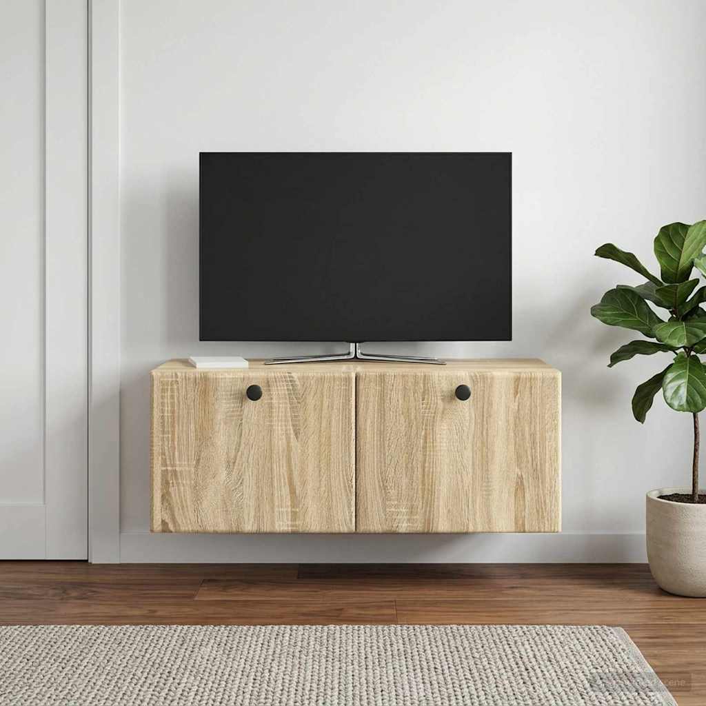 vidaXL Wall-Mounted TV Cabinet 78.5 x 31 x 30 cm Sonoma Oak