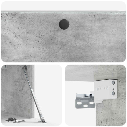 vidaXL Wall-Mounted TV Cabinet 78.5 x 31 x 30 cm Concrete Grey
