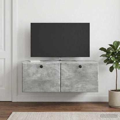 vidaXL Wall-Mounted TV Cabinet 78.5 x 31 x 30 cm Concrete Grey
