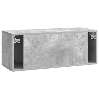 vidaXL Wall-Mounted TV Cabinet 78.5 x 31 x 30 cm Concrete Grey