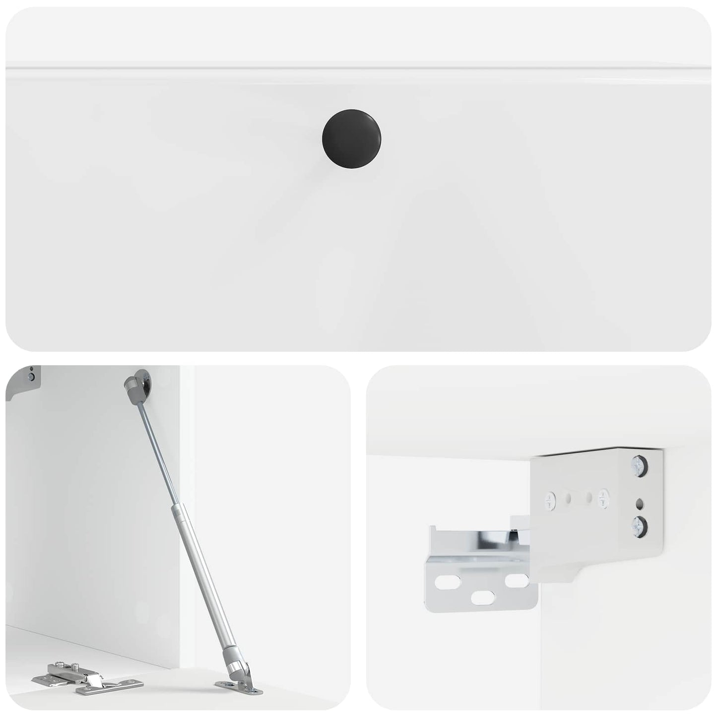 vidaXL Wall-Mounted TV Cabinet 78.5 x 31 x 30 cm High Gloss White