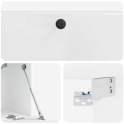 vidaXL Wall-Mounted TV Cabinet 78.5 x 31 x 30 cm High Gloss White