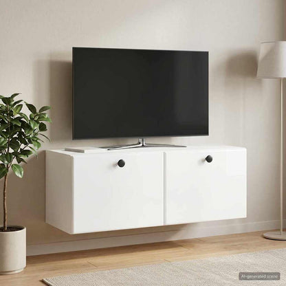 vidaXL Wall-Mounted TV Cabinet 78.5 x 31 x 30 cm High Gloss White
