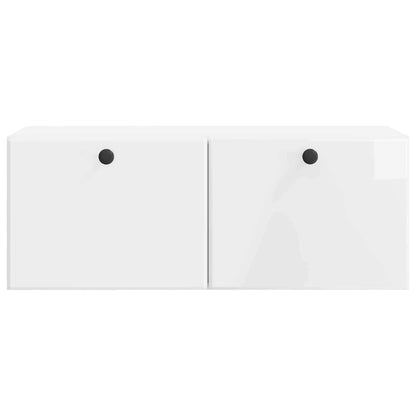 vidaXL Wall-Mounted TV Cabinet 78.5 x 31 x 30 cm High Gloss White