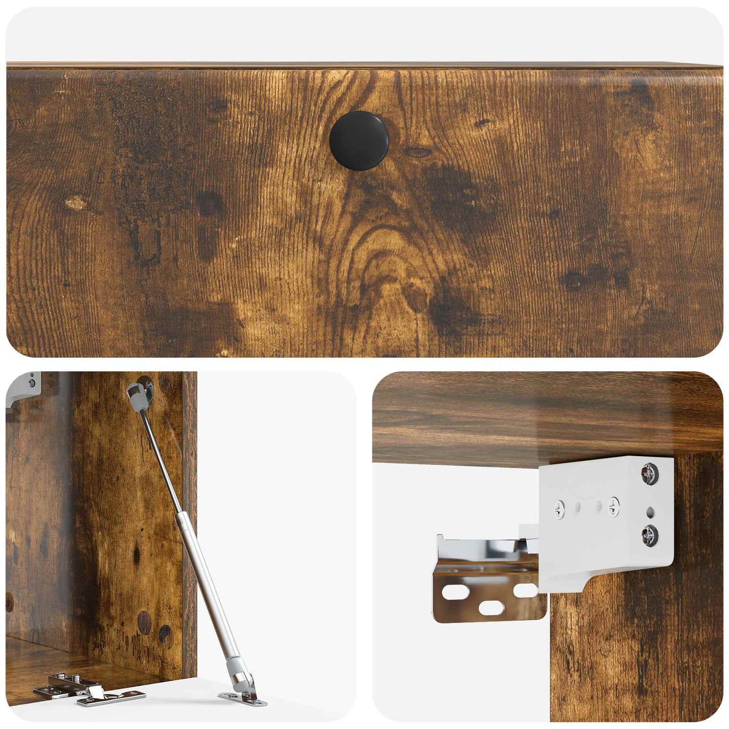 vidaXL Wall-Mounted TV Cabinet 78.5 x 31 x 30 cm Smoked Oak