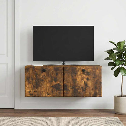 vidaXL Wall-Mounted TV Cabinet 78.5 x 31 x 30 cm Smoked Oak