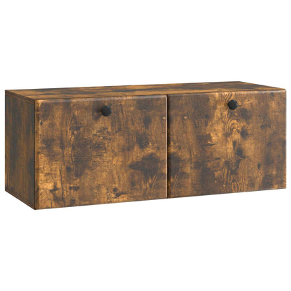vidaXL Wall-Mounted TV Cabinet 78.5 x 31 x 30 cm Smoked Oak