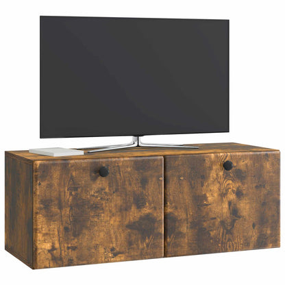 vidaXL Wall-Mounted TV Cabinet 78.5 x 31 x 30 cm Smoked Oak