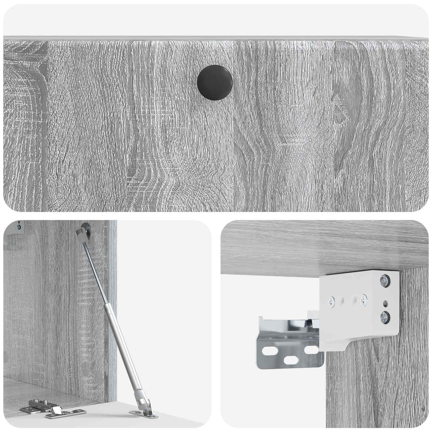 vidaXL Wall-Mounted TV Cabinet 78.5 x 31 x 30 cm Grey Sonoma