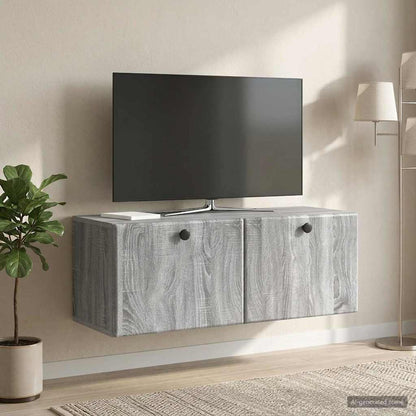 vidaXL Wall-Mounted TV Cabinet 78.5 x 31 x 30 cm Grey Sonoma