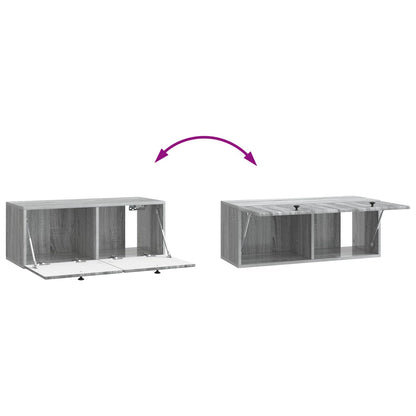 vidaXL Wall-Mounted TV Cabinet 78.5 x 31 x 30 cm Grey Sonoma