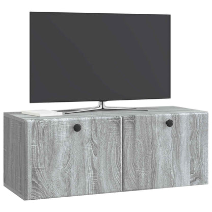 vidaXL Wall-Mounted TV Cabinet 78.5 x 31 x 30 cm Grey Sonoma
