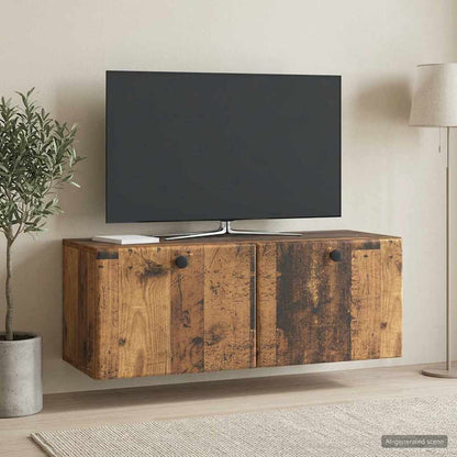 vidaXL Wall-Mounted TV Cabinet 78.5 x 31 x 30 cm Old Wood