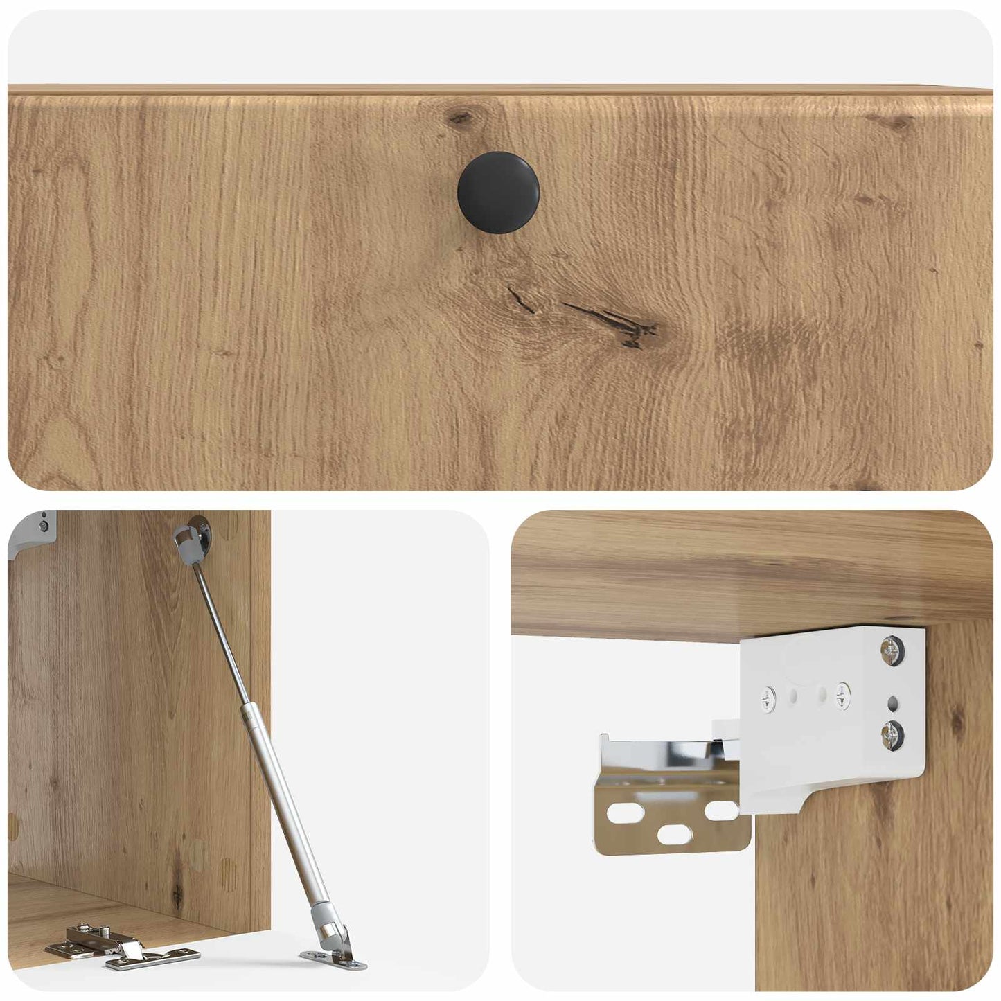 vidaXL Wall-Mounted TV Cabinet 78.5 x 31 x 30 cm Artisan Oak
