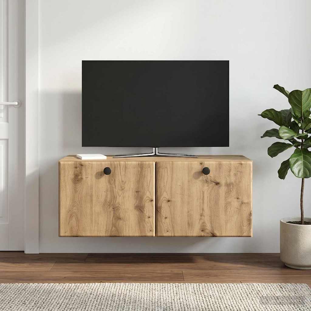 vidaXL Wall-Mounted TV Cabinet 78.5 x 31 x 30 cm Artisan Oak