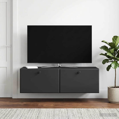 vidaXL Wall-Mounted TV Cabinet 98 x 31 x 30 cm Black Engineered Wood