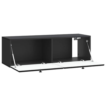 vidaXL Wall-Mounted TV Cabinet 98 x 31 x 30 cm Black Engineered Wood