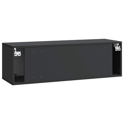 vidaXL Wall-Mounted TV Cabinet 98 x 31 x 30 cm Black Engineered Wood