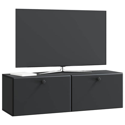 vidaXL Wall-Mounted TV Cabinet 98 x 31 x 30 cm Black Engineered Wood
