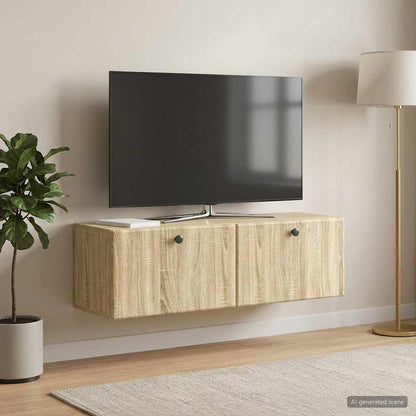 vidaXL Wall-Mounted TV Cabinet 98 x 31 x 30 cm Sonoma Oak