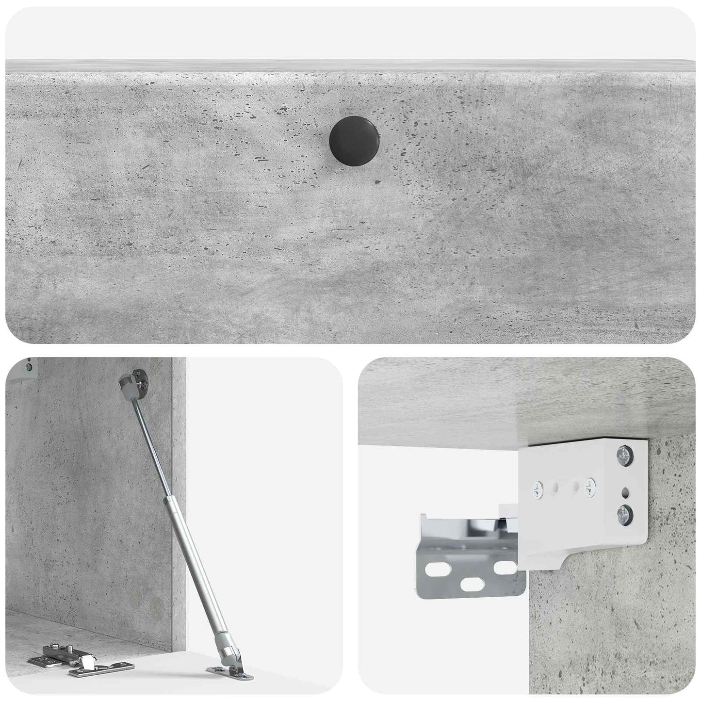 vidaXL Wall-Mounted TV Cabinet 98 x 31 x 30 cm Concrete Grey