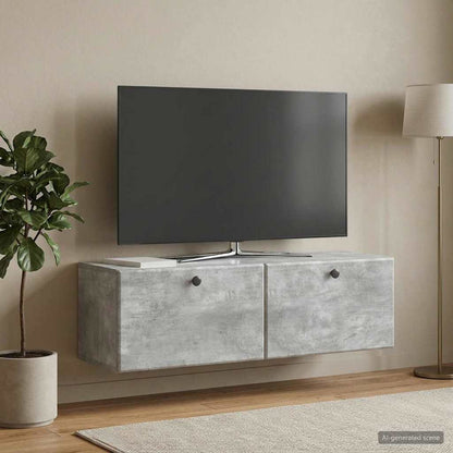 vidaXL Wall-Mounted TV Cabinet 98 x 31 x 30 cm Concrete Grey