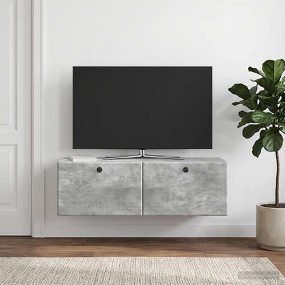 vidaXL Wall-Mounted TV Cabinet 98 x 31 x 30 cm Concrete Grey
