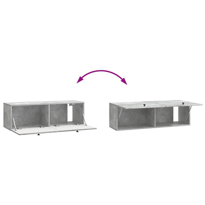 vidaXL Wall-Mounted TV Cabinet 98 x 31 x 30 cm Concrete Grey