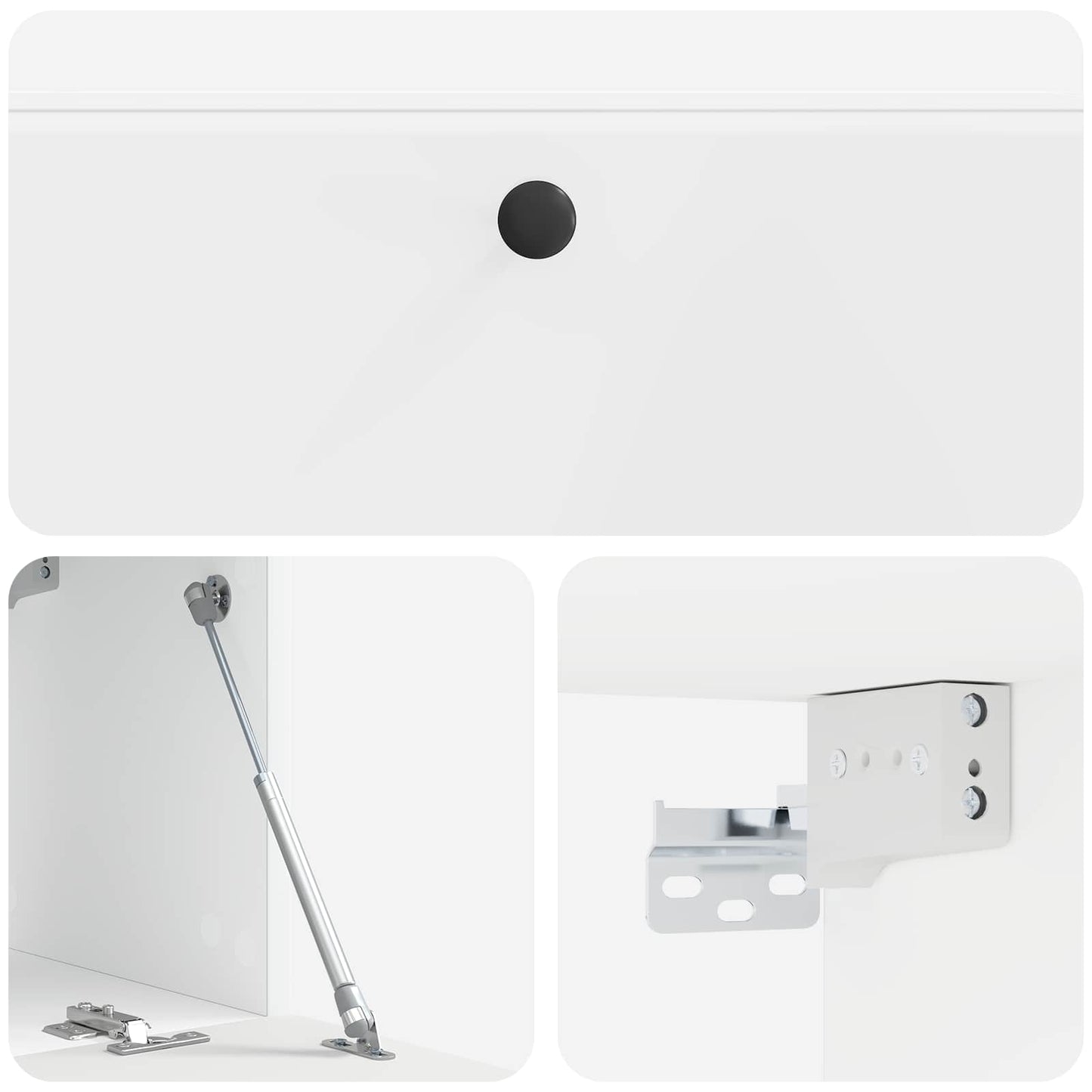 vidaXL Wall-Mounted TV Cabinet 98 x 31 x 30 cm High Gloss White