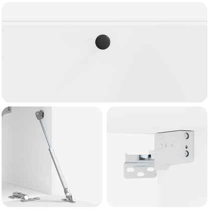 vidaXL Wall-Mounted TV Cabinet 98 x 31 x 30 cm High Gloss White
