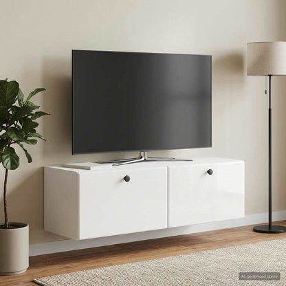 vidaXL Wall-Mounted TV Cabinet 98 x 31 x 30 cm High Gloss White