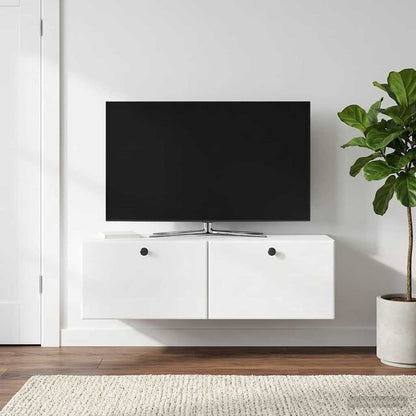 vidaXL Wall-Mounted TV Cabinet 98 x 31 x 30 cm High Gloss White