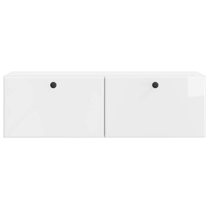 vidaXL Wall-Mounted TV Cabinet 98 x 31 x 30 cm High Gloss White