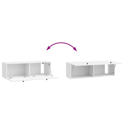 vidaXL Wall-Mounted TV Cabinet 98 x 31 x 30 cm High Gloss White