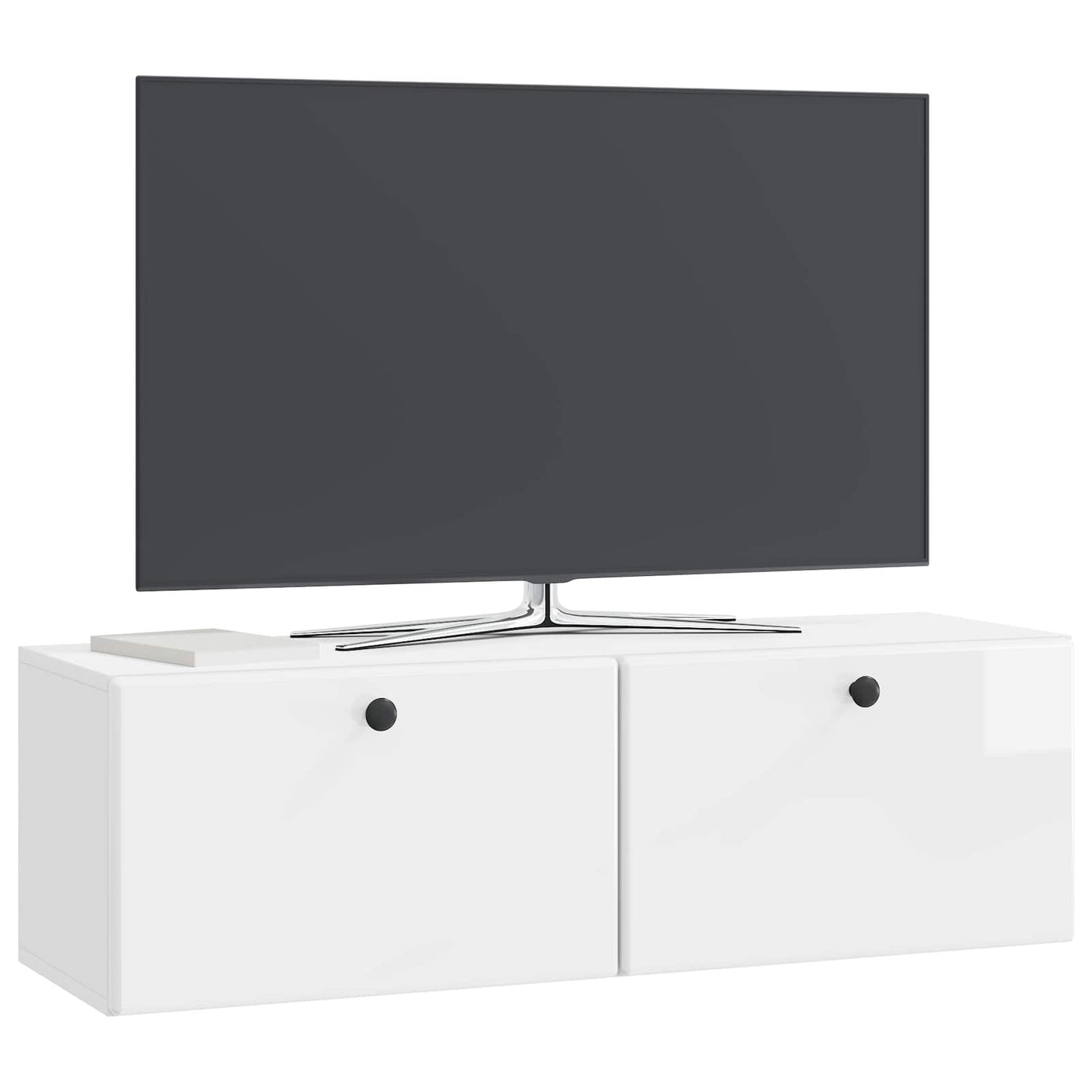 vidaXL Wall-Mounted TV Cabinet 98 x 31 x 30 cm High Gloss White