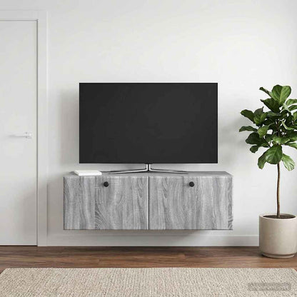 vidaXL Wall-Mounted TV Cabinet 98 x 31 x 30 cm Grey Sonoma
