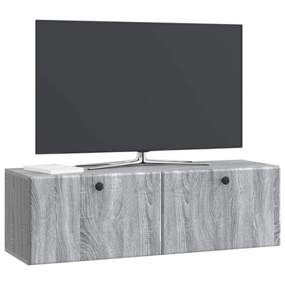 vidaXL Wall-Mounted TV Cabinet 98 x 31 x 30 cm Grey Sonoma