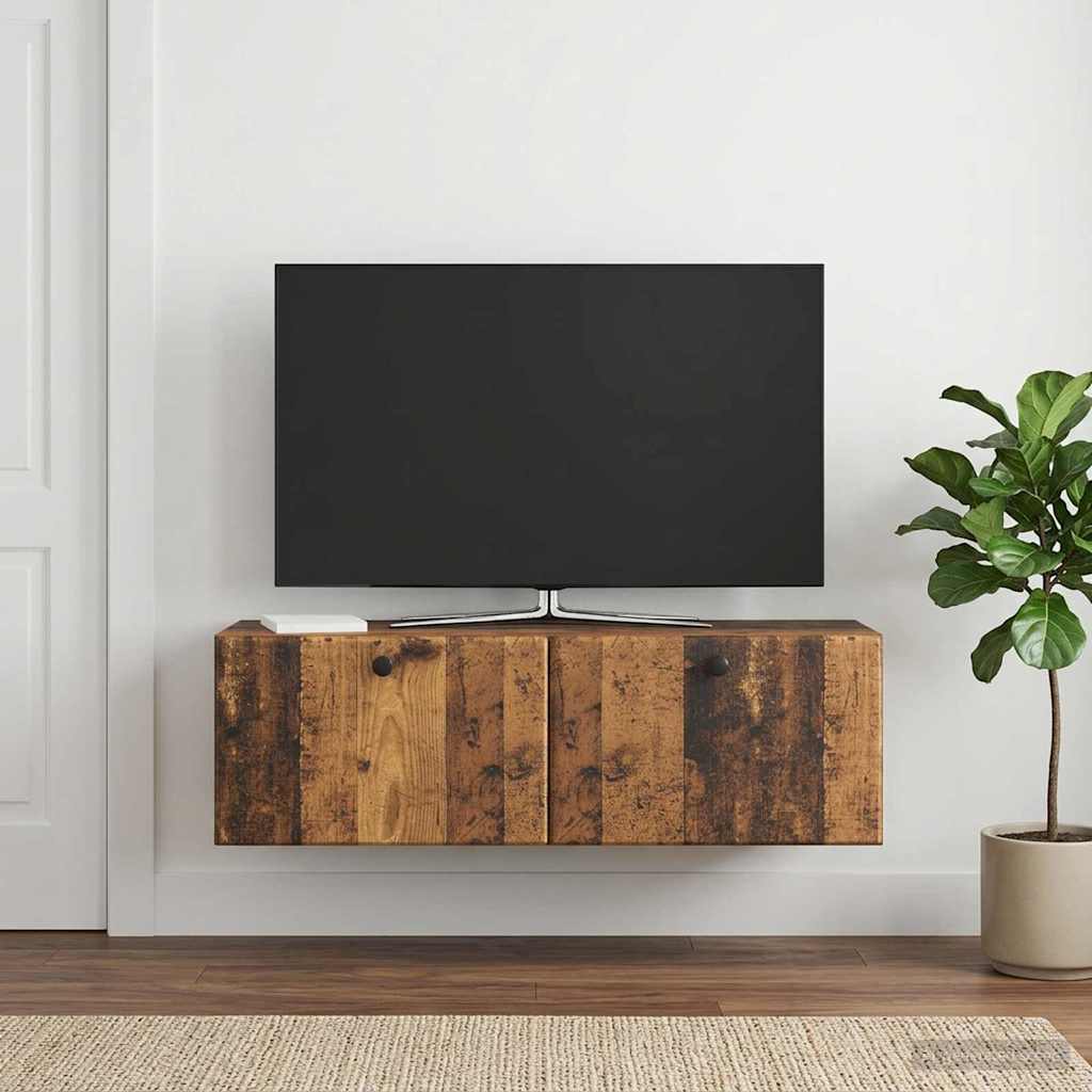 vidaXL Wall-Mounted TV Cabinet 98 x 31 x 30 cm Old Wood