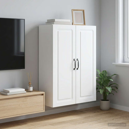 vidaXL Wall-Mounted Cabinet White 66 x 34.5 x 90 cm Engineered Wood