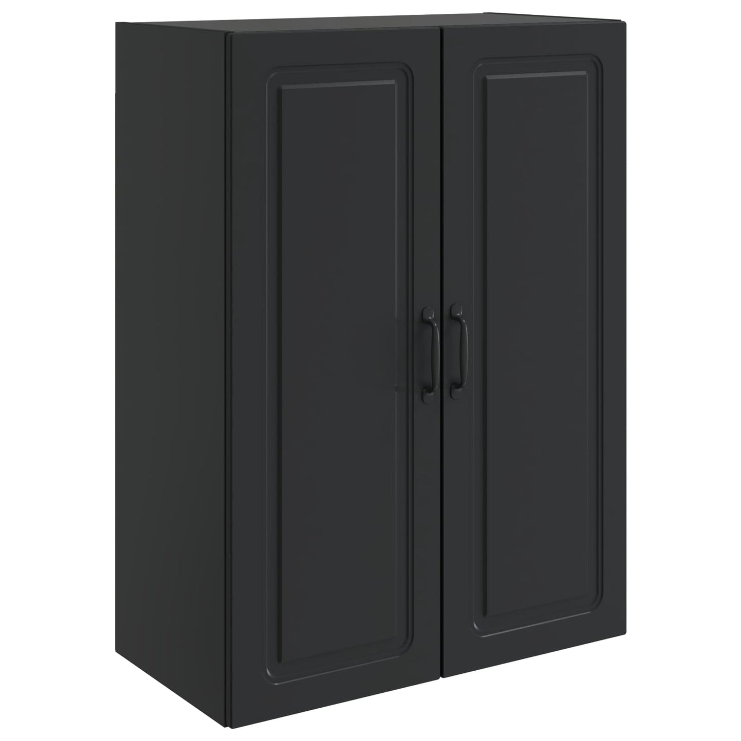 vidaXL Wall-Mounted Cabinet Black 66 x 34.5 x 90 cm Engineered Wood