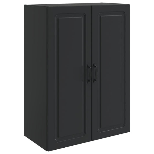 vidaXL Wall-Mounted Cabinet Black 66 x 34.5 x 90 cm Engineered Wood