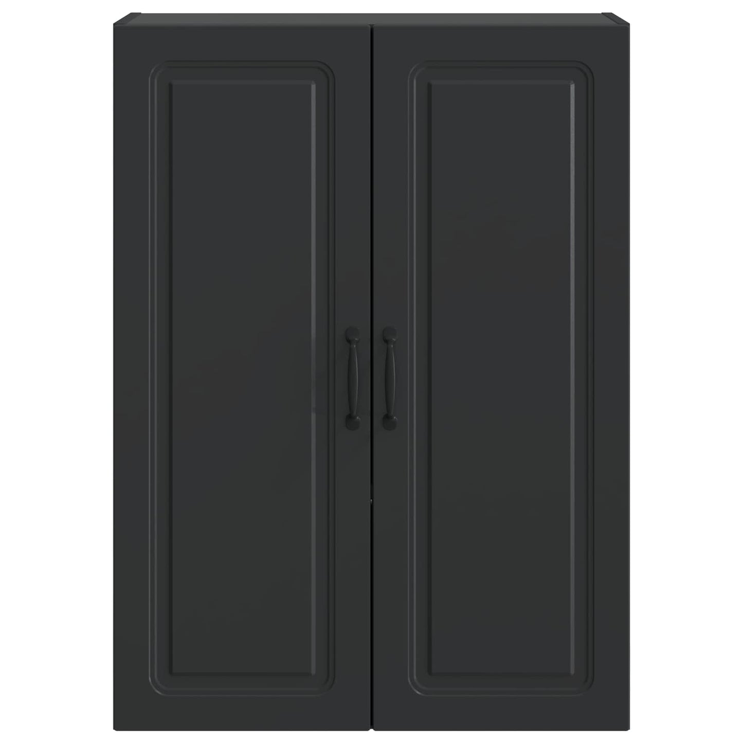 vidaXL Wall-Mounted Cabinet Black 66 x 34.5 x 90 cm Engineered Wood