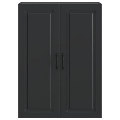 vidaXL Wall-Mounted Cabinet Black 66 x 34.5 x 90 cm Engineered Wood