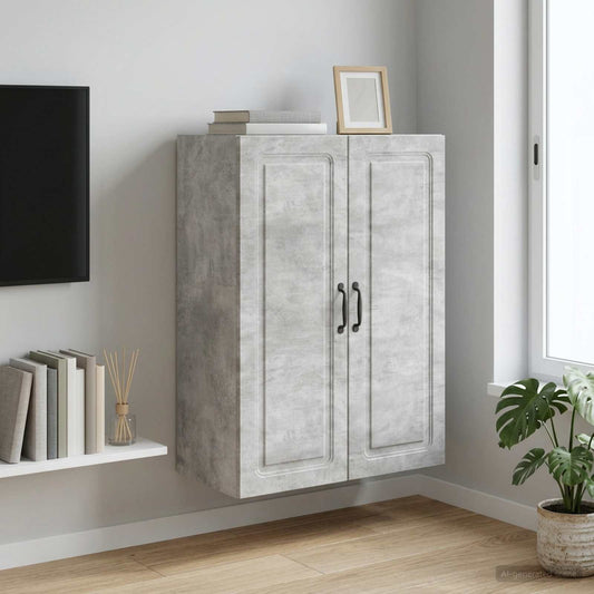 vidaXL Wall-Mounted Cabinet Concrete Grey 66 x 34.5 x 90 cm